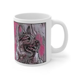 Picture of Norwegian Elkhound-Comic Pink Mug
