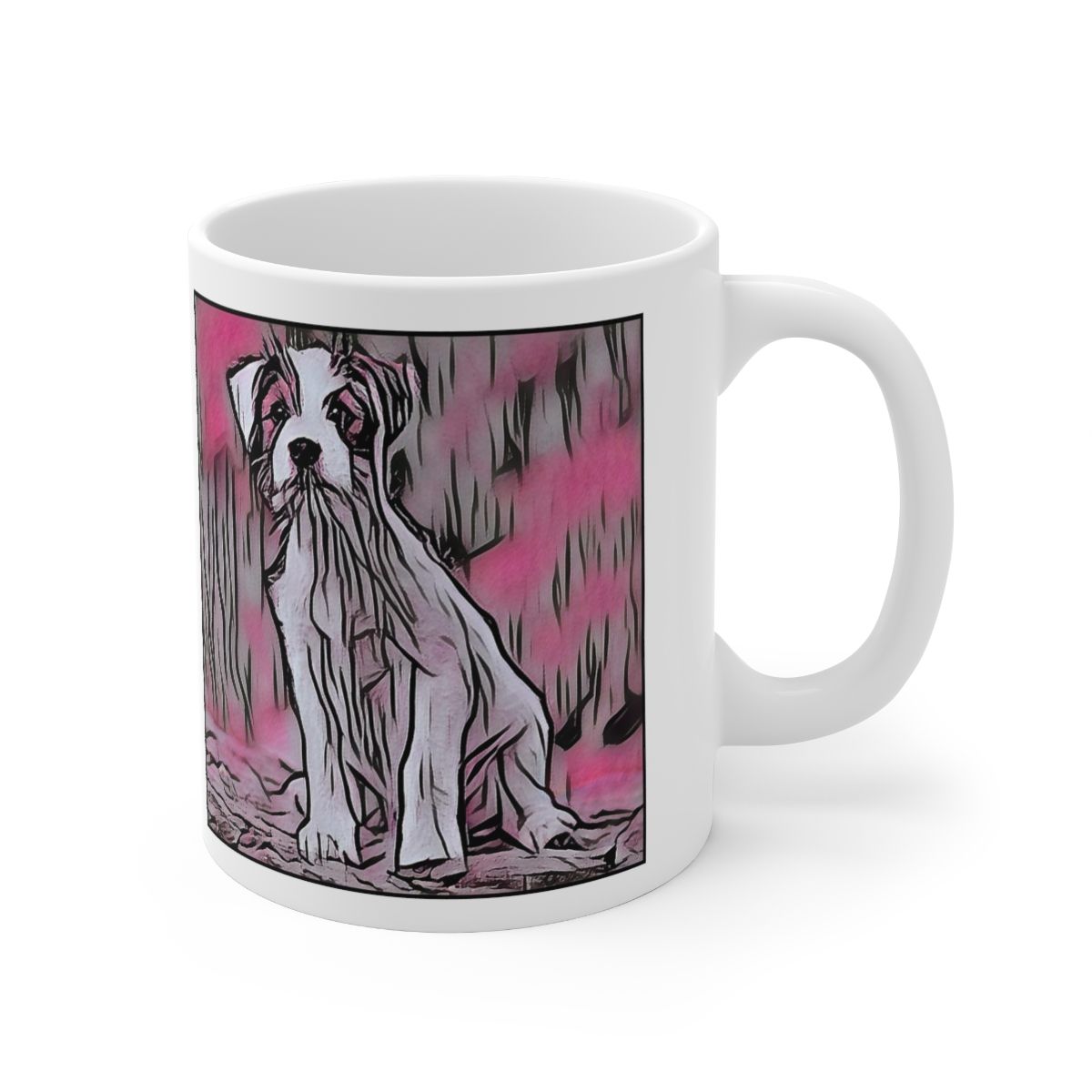 Picture of Parson Russell Terrier-Comic Pink Mug
