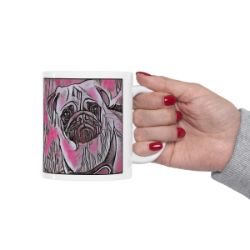 Picture of Pug-Comic Pink Mug