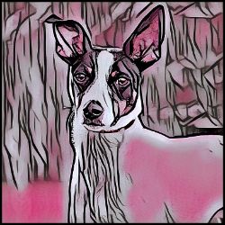 Picture of Rat Terrier-Comic Pink Mug