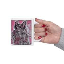 Picture of Scottish Terrier-Comic Pink Mug