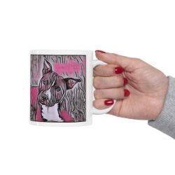 Picture of Staffordshire Bull Terrier-Comic Pink Mug