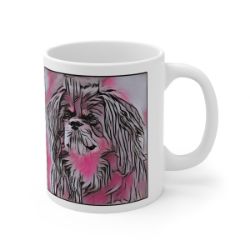 Picture of Tibetan Spaniel-Comic Pink Mug