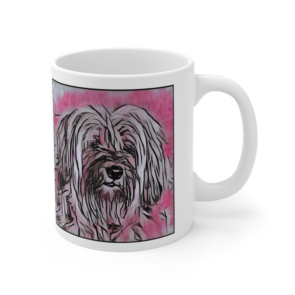 Picture of Tibetan Terrier-Comic Pink Mug