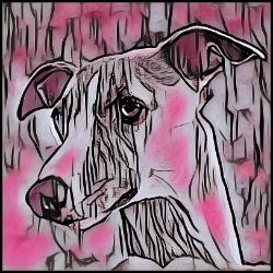 Picture of Whippet-Comic Pink Mug