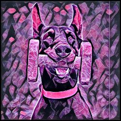 Picture of Doberman cropped-Violet Femmes Mug