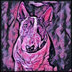 Picture of English Bull Terrier-Violet Femmes Mug