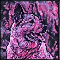 Picture of Norwegian Elkhound-Violet Femmes Mug