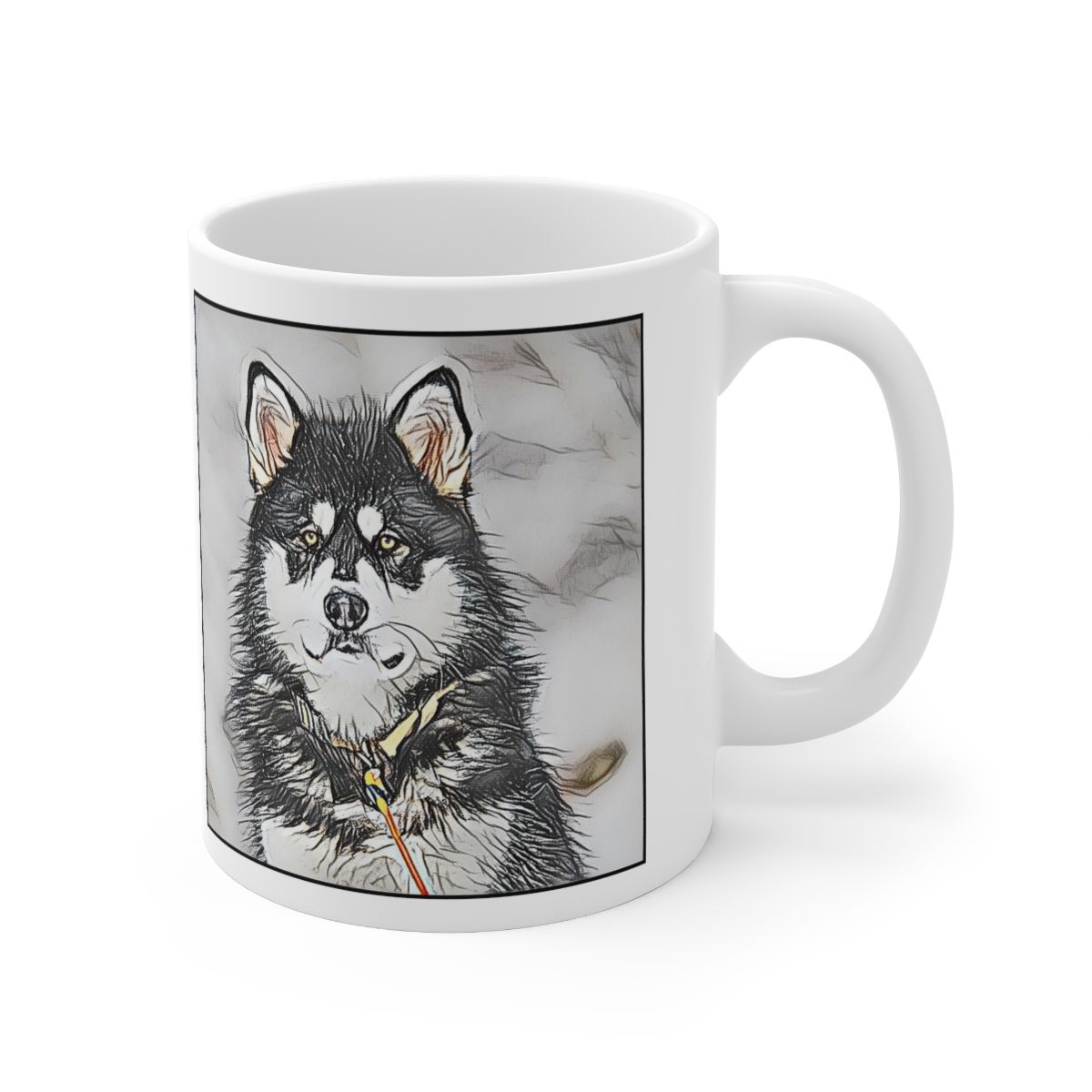 Picture of Alaskan Malamute-Penciled In Mug