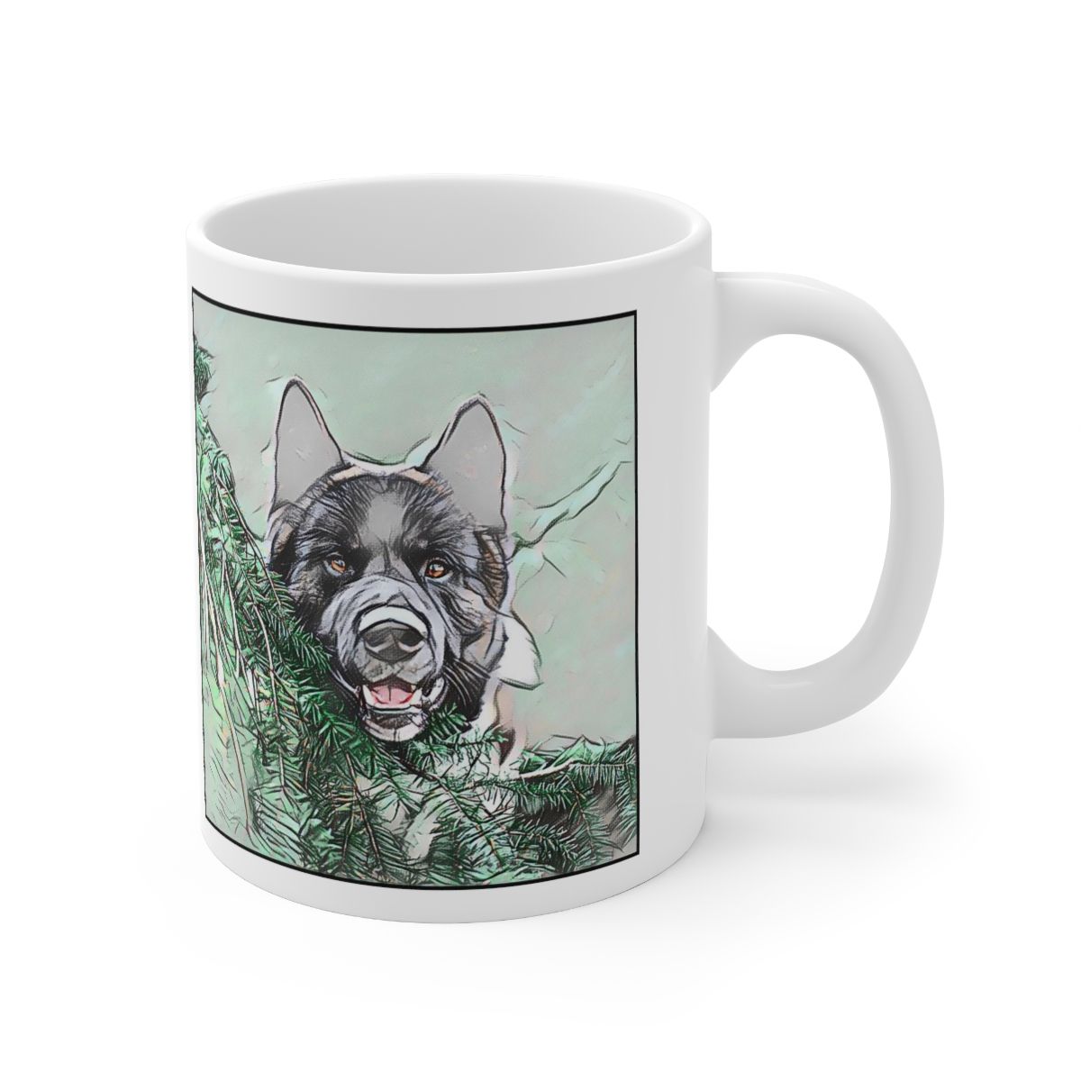 Picture of American Akita-Penciled In Mug
