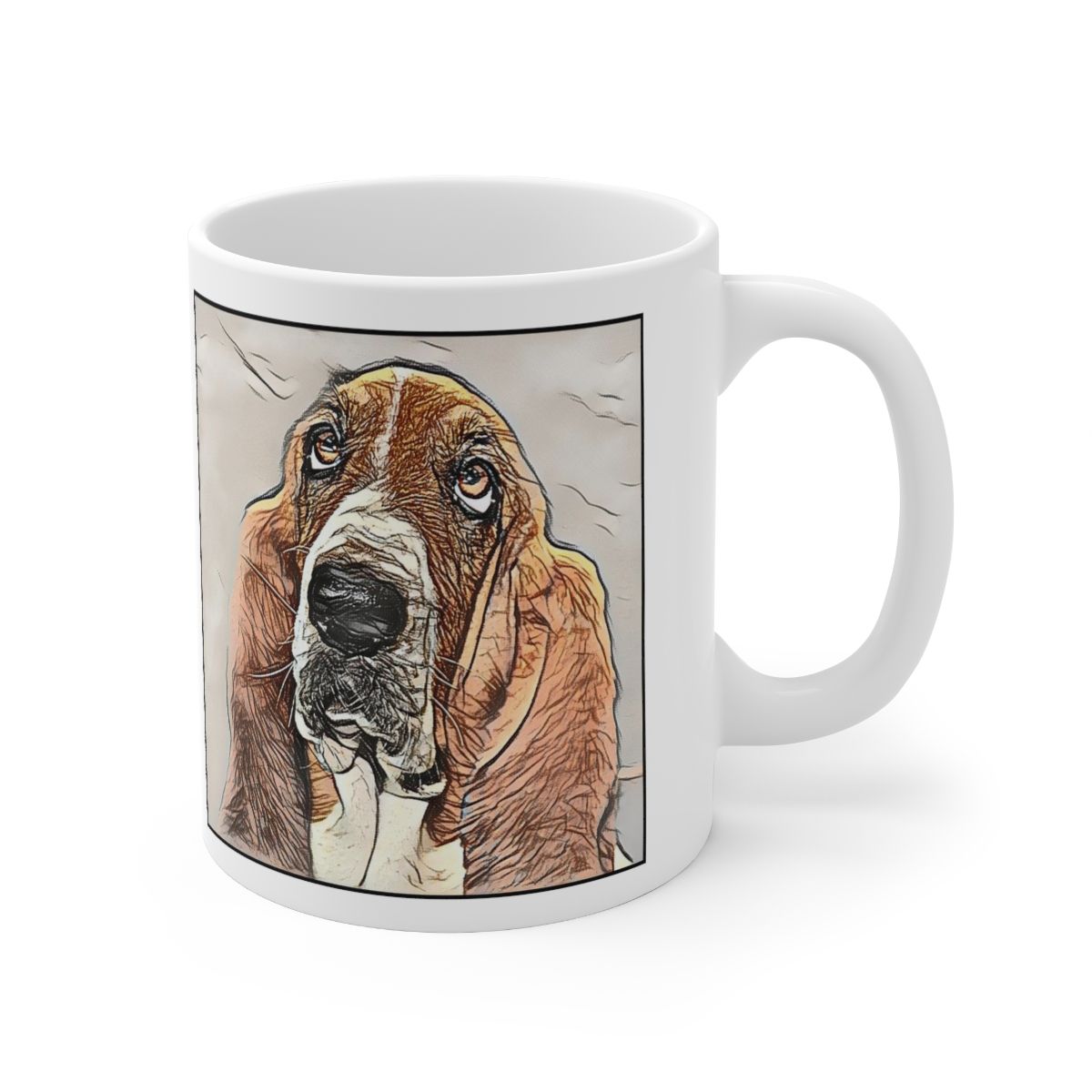 Picture of Bassett Hound-Penciled In Mug