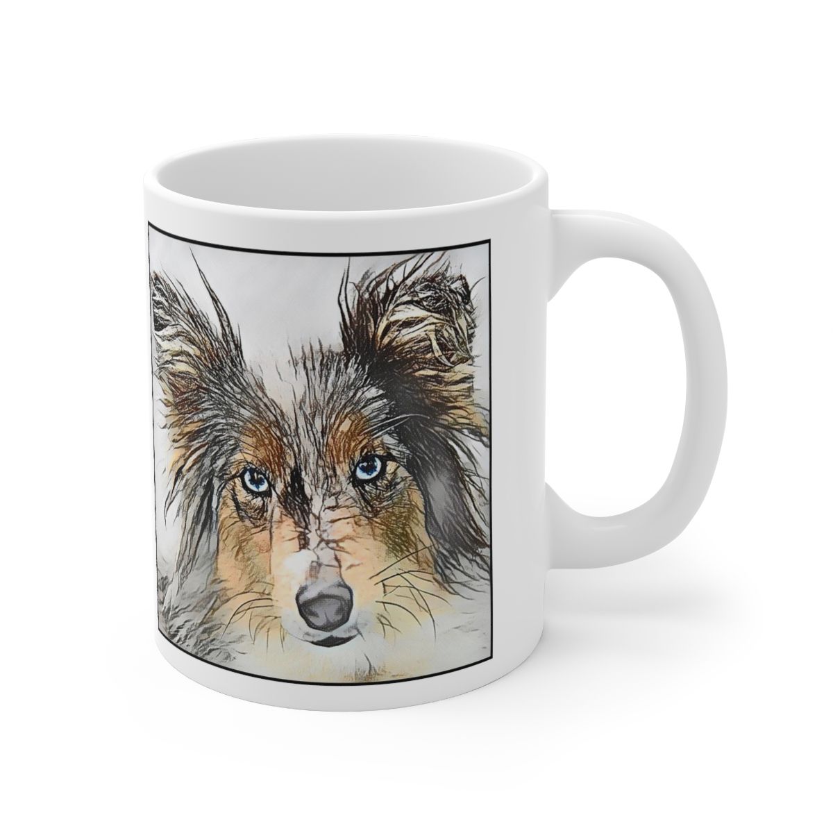 Picture of Shetland Sheepdog-Penciled In Mug