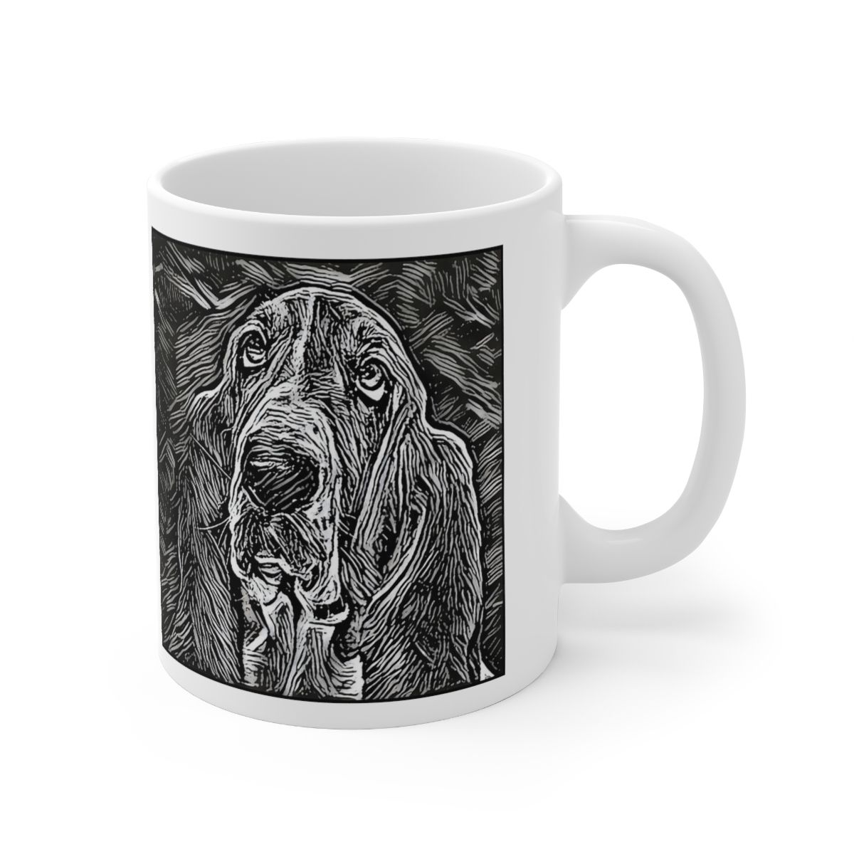 Picture of Bassett Hound-Licorice Lines Mug