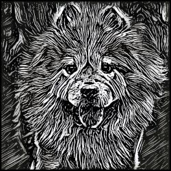 Picture of Chow Chow-Licorice Lines Mug
