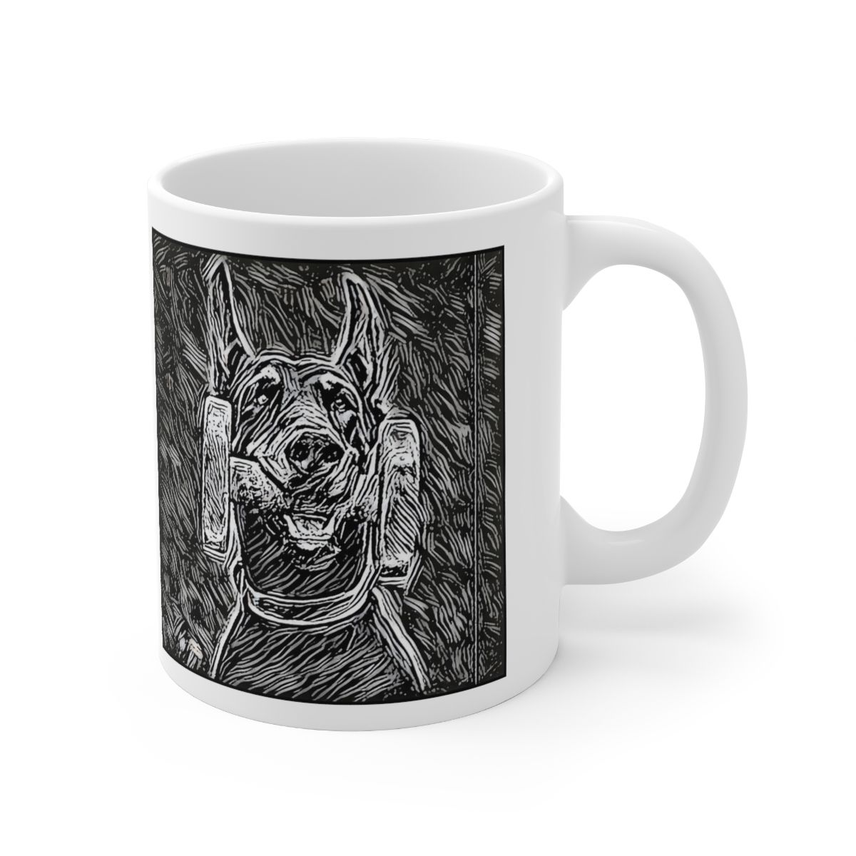 Picture of Doberman cropped-Licorice Lines Mug