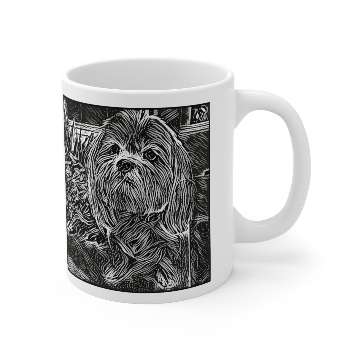 Picture of Lhasa Apso-Licorice Lines Mug