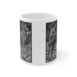 Picture of Norwegian Lundehund-Licorice Lines Mug