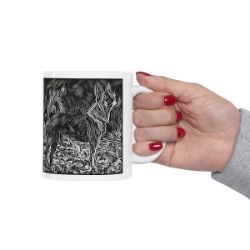 Picture of Norwegian Lundehund-Licorice Lines Mug