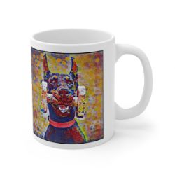 Picture of Doberman cropped-Party Confetti Mug