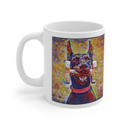 Picture of Doberman cropped-Party Confetti Mug