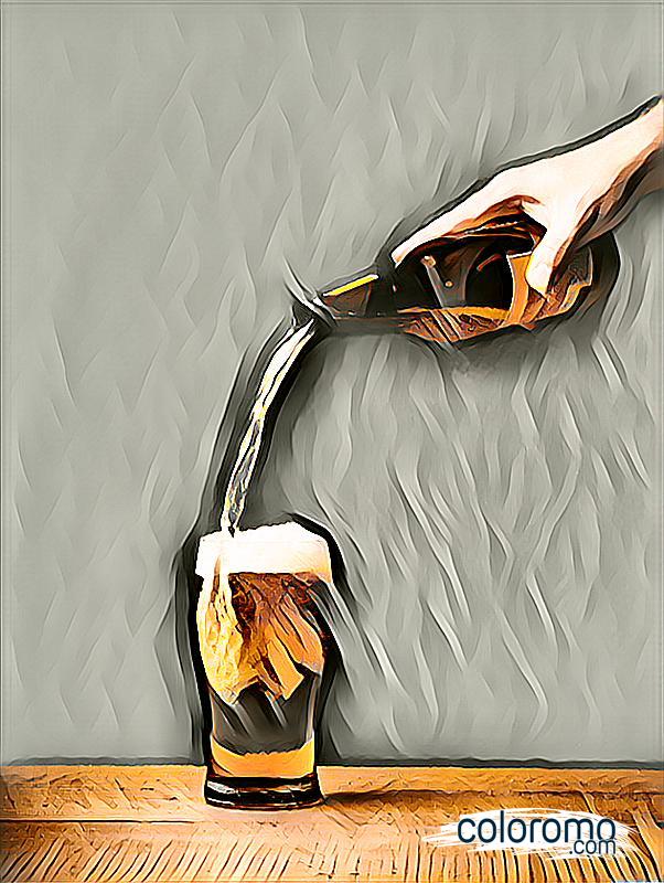 Golden Beer Pour